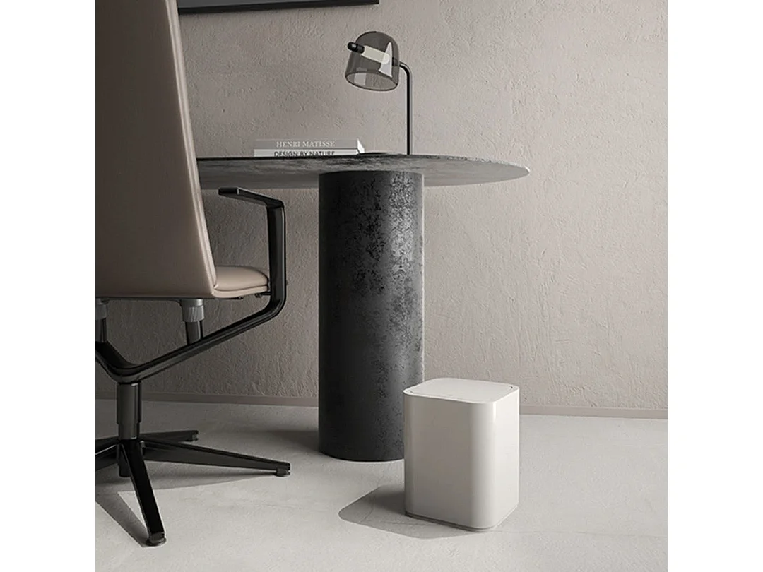 Poubelle Intérieure Carrée Blanche 8L | Agave