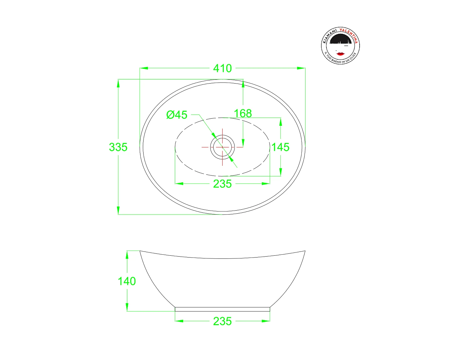 Lavabo À Poser Oval En Céramique Pour Robinet Mural