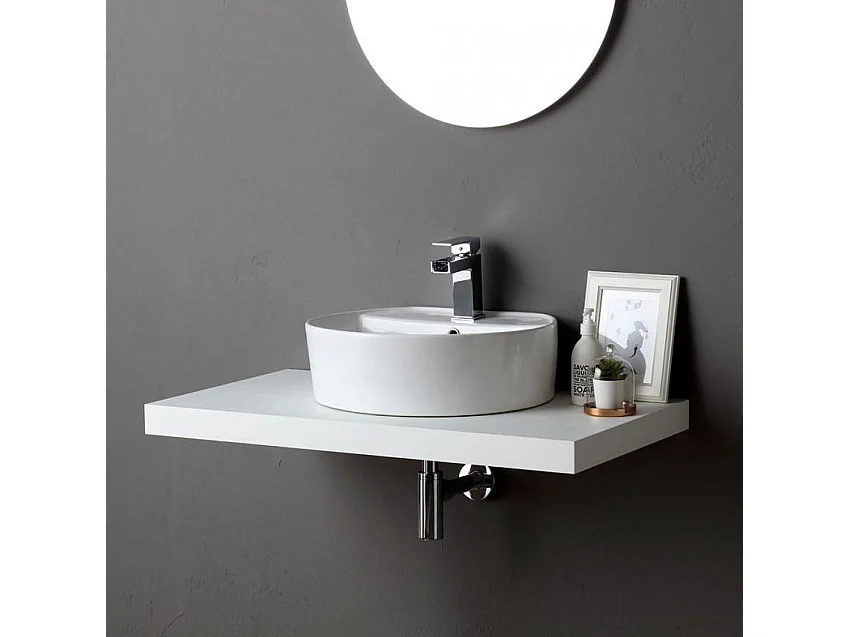 Lavabo Ovale À Poser En Céramique 44 Cm De Profondeur