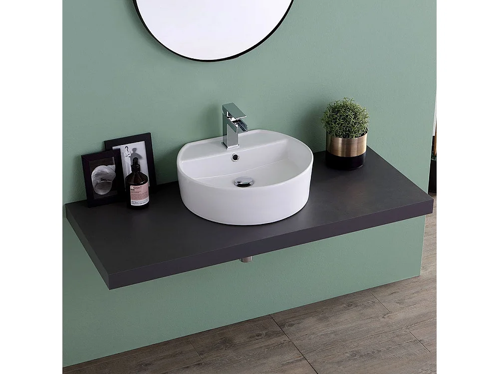 Lavabo Ovale À Poser En Céramique 44 Cm De Profondeur