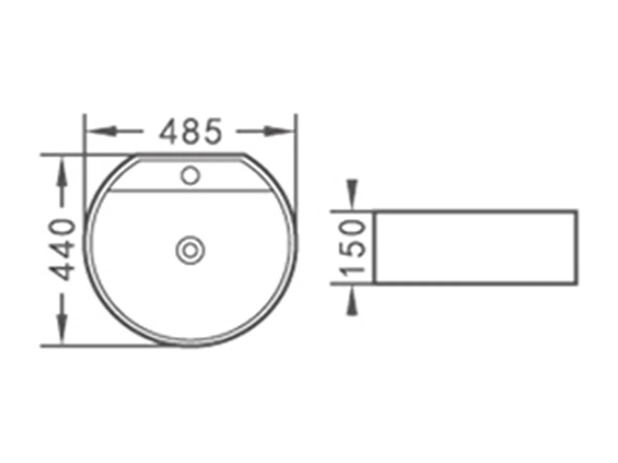 Lavabo Ovale À Poser En Céramique 44 Cm De Profondeur