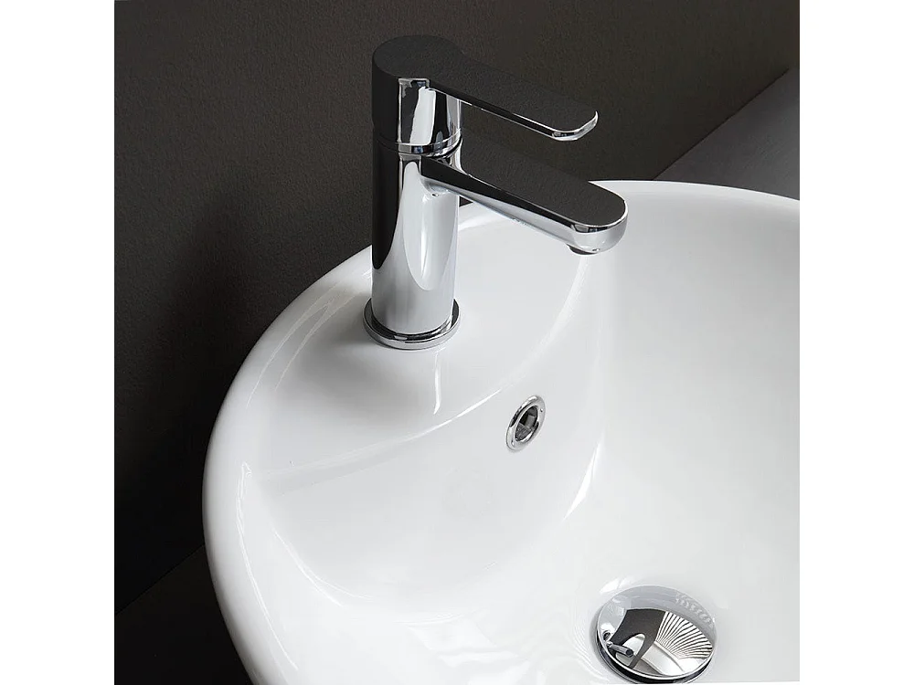 Lavabo À Poser Design Rond Céramique Blanc