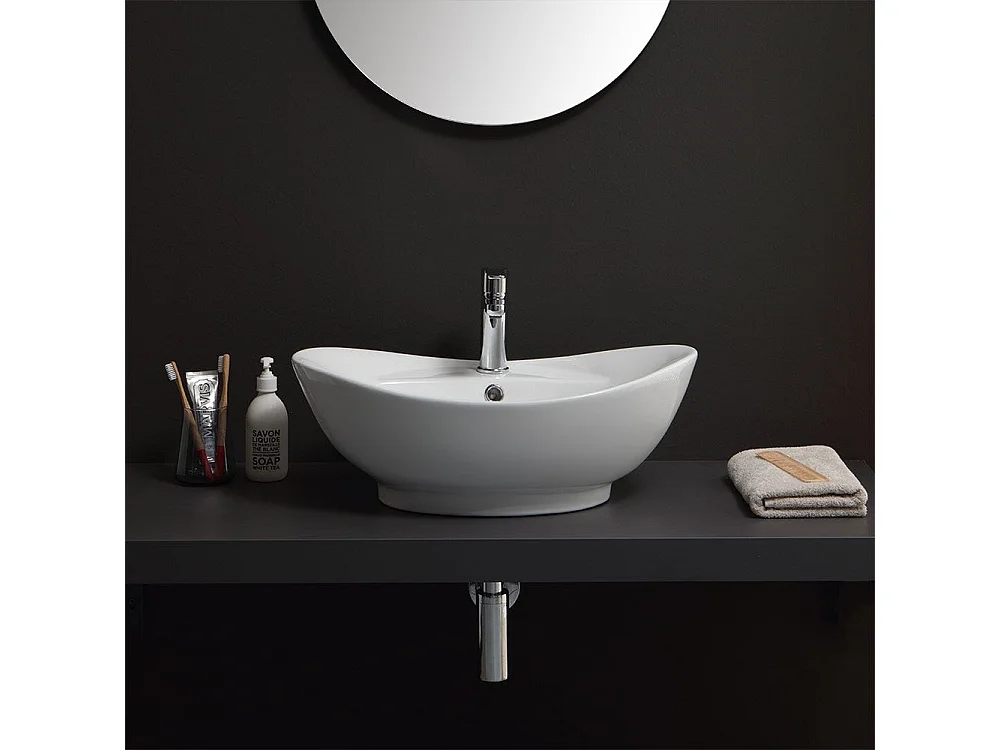 Lavabo À Poser En Céramique Au Design Luxueux