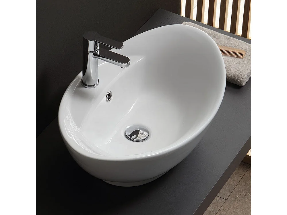 Lavabo À Poser En Céramique Au Design Luxueux