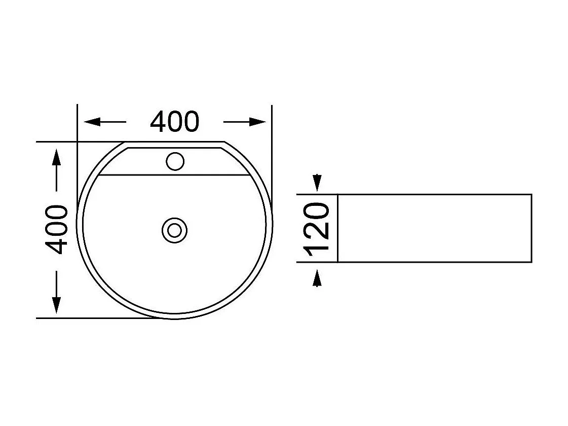 Lavabo Rond À Poser Gris Bleuté