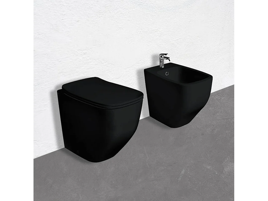 Robinetterie Moderne De Salle De Bains Sur Pied En Noir Mat | Mozart