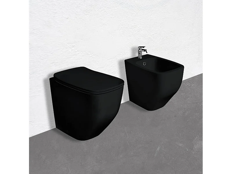 Robinetterie Moderne De Salle De Bains Sur Pied En Noir Mat | Mozart