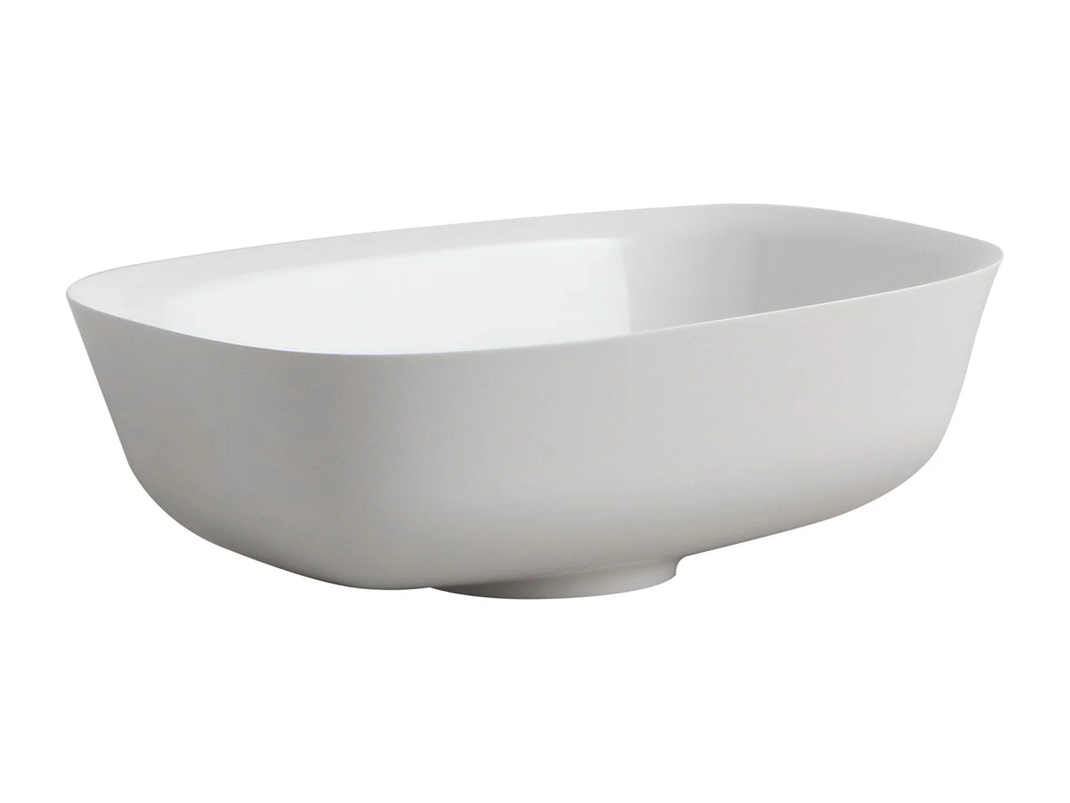 Lavabo À Poser En Résine Mate Sans Trou De Robinet