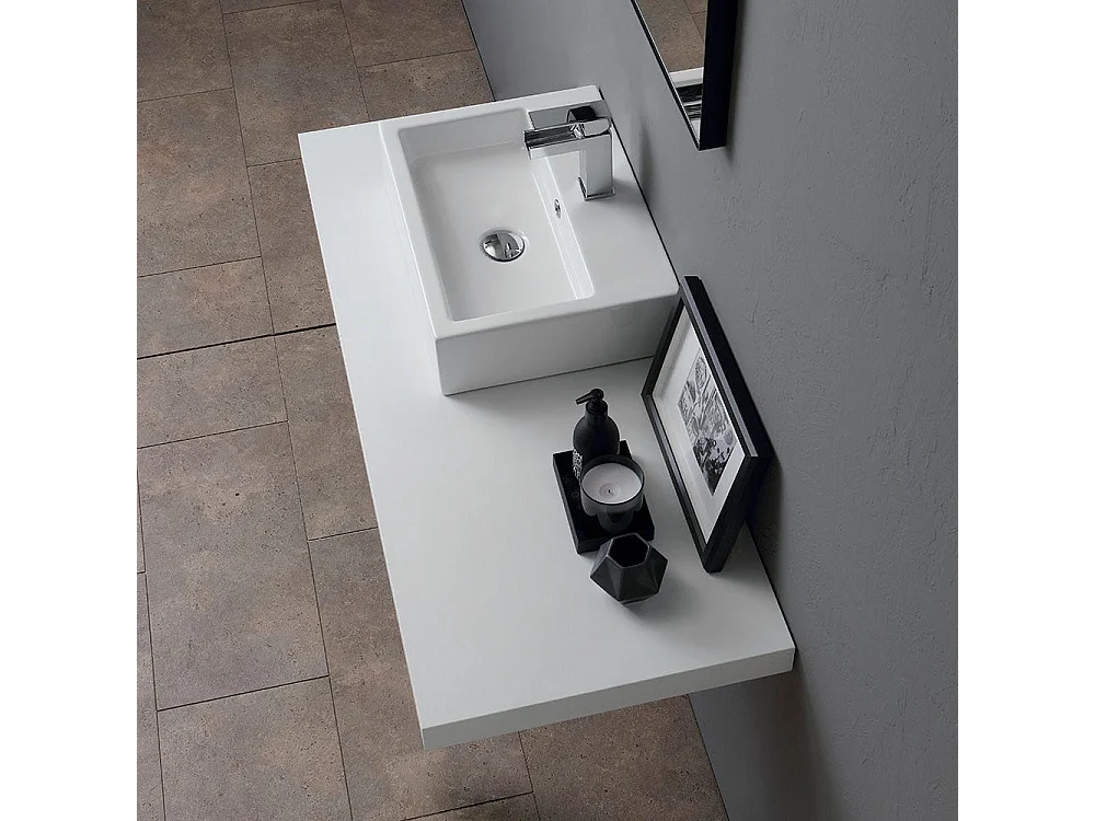 Lavabo Rectangulaire À Poser En Ceramique Desgin Moderne