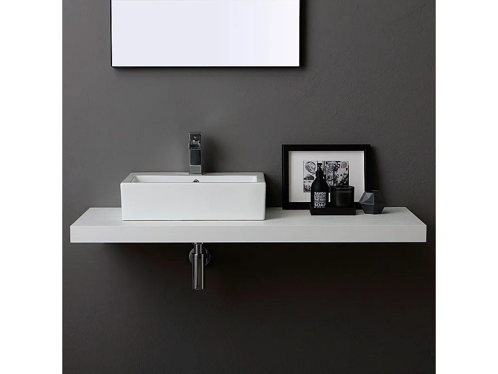 Lavabo Rectangulaire À Poser En Ceramique Desgin Moderne
