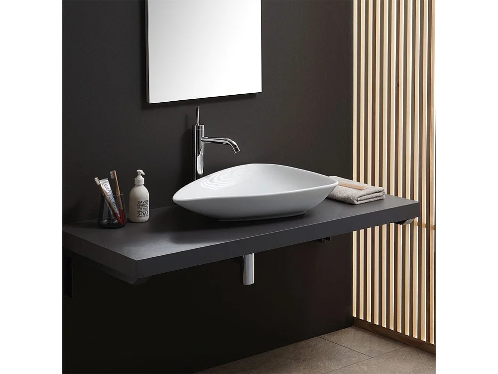 Lavabo À Poser Ovale Design Moderne En Céramique