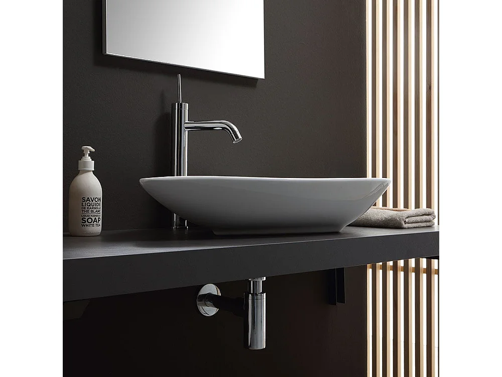 Lavabo À Poser Ovale Design Moderne En Céramique