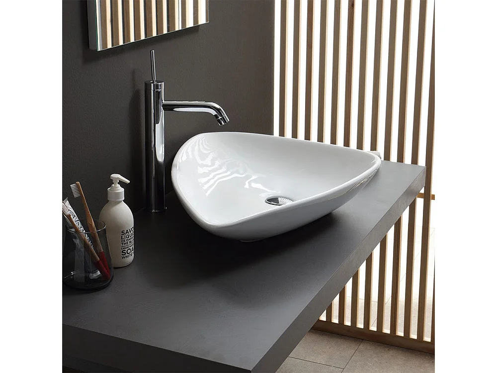 Lavabo À Poser Ovale Design Moderne En Céramique