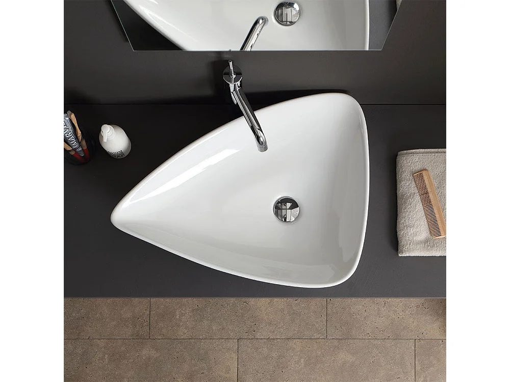 Lavabo À Poser Ovale Design Moderne En Céramique