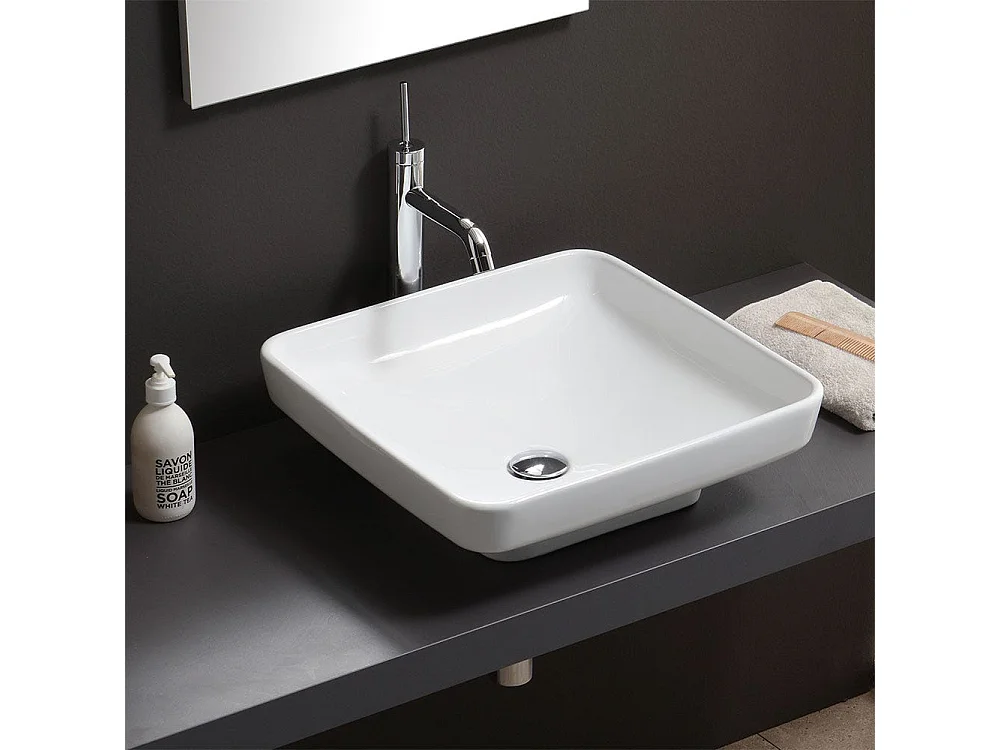 Lavabo À Poser Design Support Mural 45X45