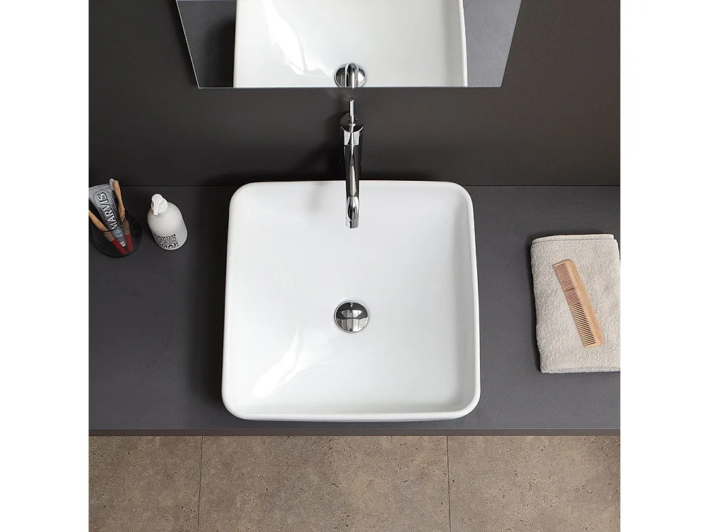 Lavabo À Poser Design Support Mural 45X45