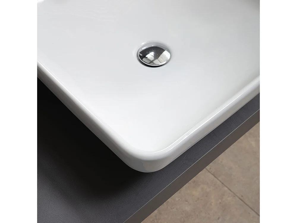 Lavabo À Poser Design Support Mural 45X45