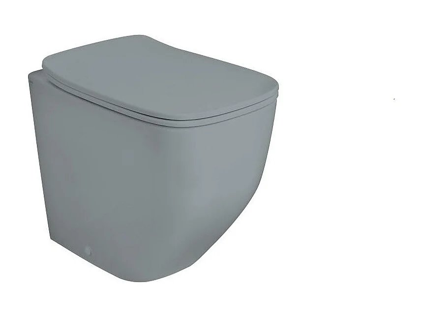 Toilettes À Fleur De Peau Sans Rebord, Gris Mat | Mozart