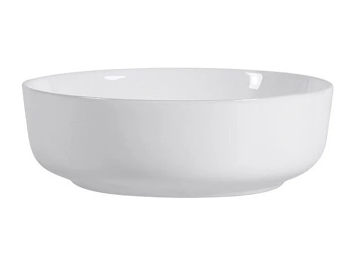 Lavabo Rond À Poser 41Cm En Céramique Blanche