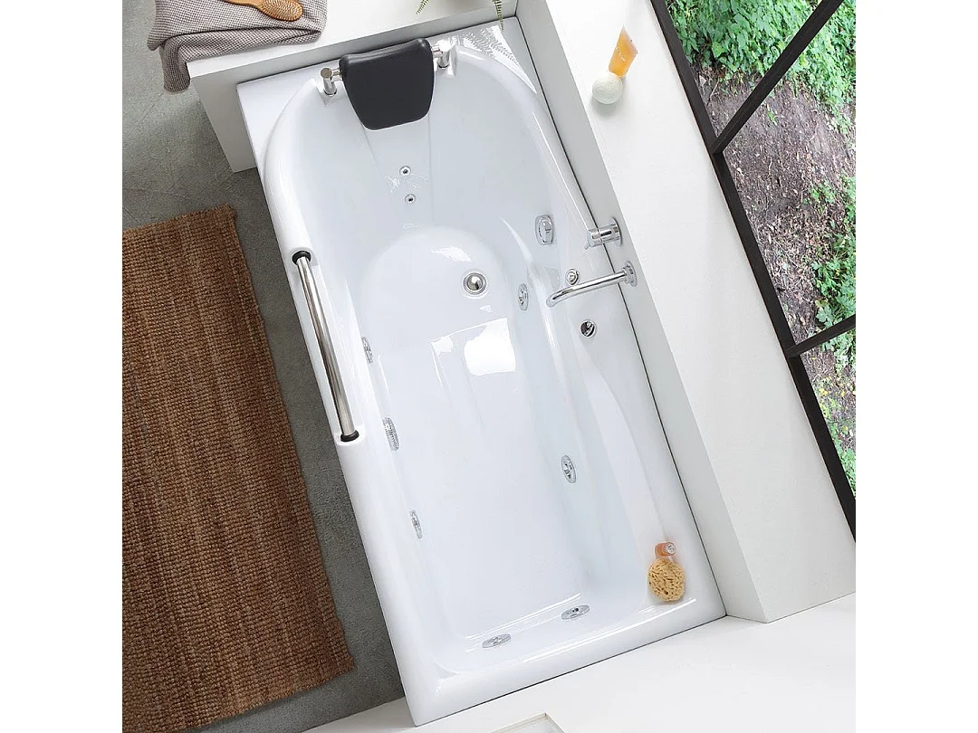 Baignoire Balnéo Rectangulaire Gauche En Acrylique  | Diletta