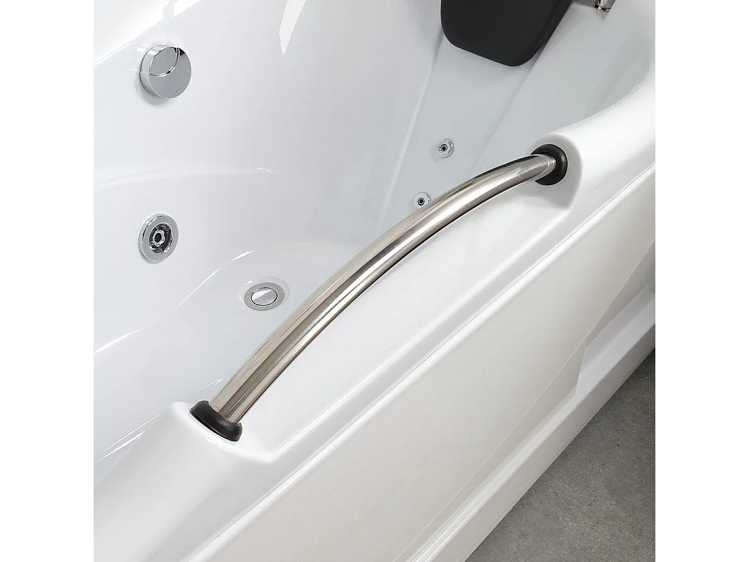 Baignoire Droite Avec Hydromassage En Acrylique Blanc  | Diletta