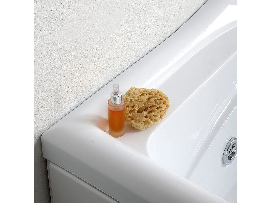 Baignoire Droite Avec Hydromassage En Acrylique Blanc  | Diletta