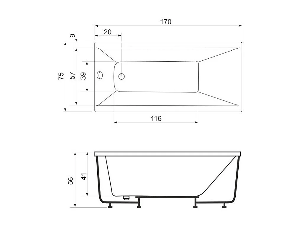 Baignoire Balnéo Rectangulaire En Acrylique | Adele