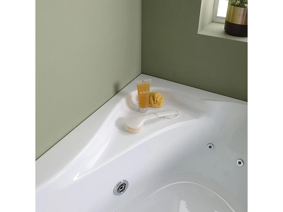 Baignoire D'angle Asymétrique Droite Avec Hydromassage | Ambra