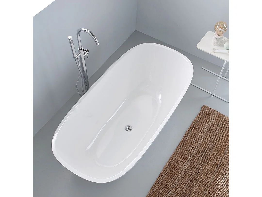 Baignoire Autoportante Rectangulaire Sans Trop-Plein | Noemi