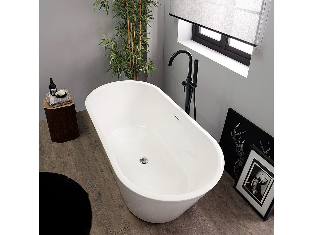 Baignoire Autoportante En Acrylique Blanc 180 Cm | Allegra
