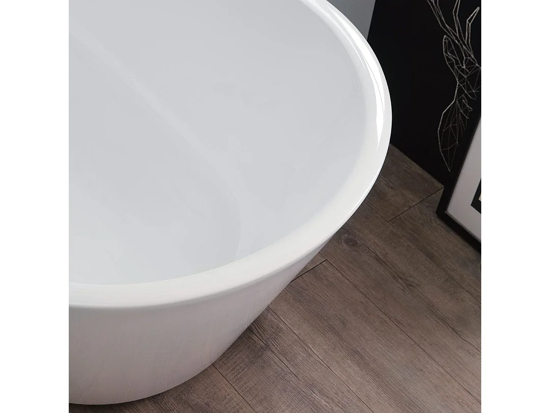 Baignoire Autoportante En Acrylique Blanc 180 Cm | Allegra