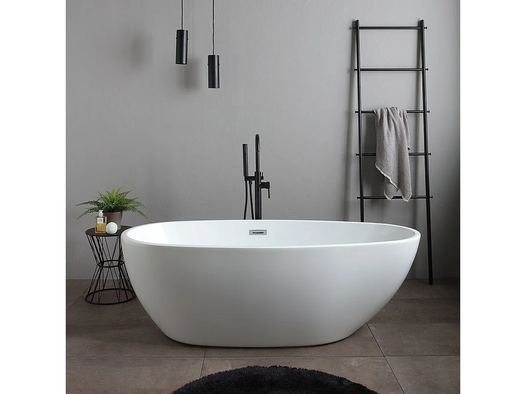 Baignoire Autoportante En Acrylique Blanc | Alexandra