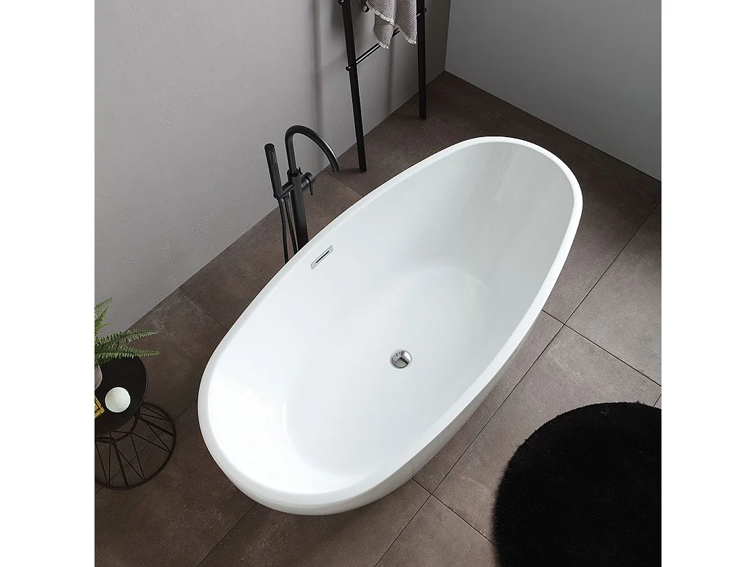 Baignoire Autoportante En Acrylique Blanc | Alexandra