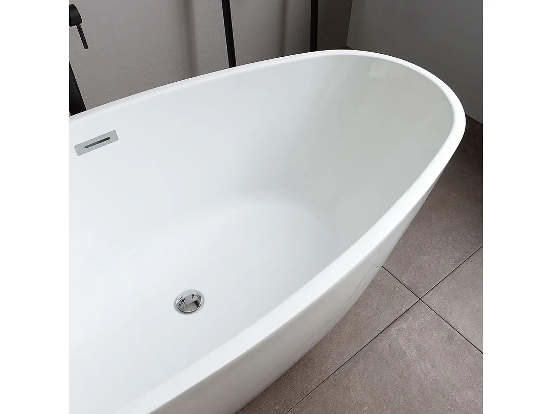 Baignoire Autoportante En Acrylique Blanc | Alexandra