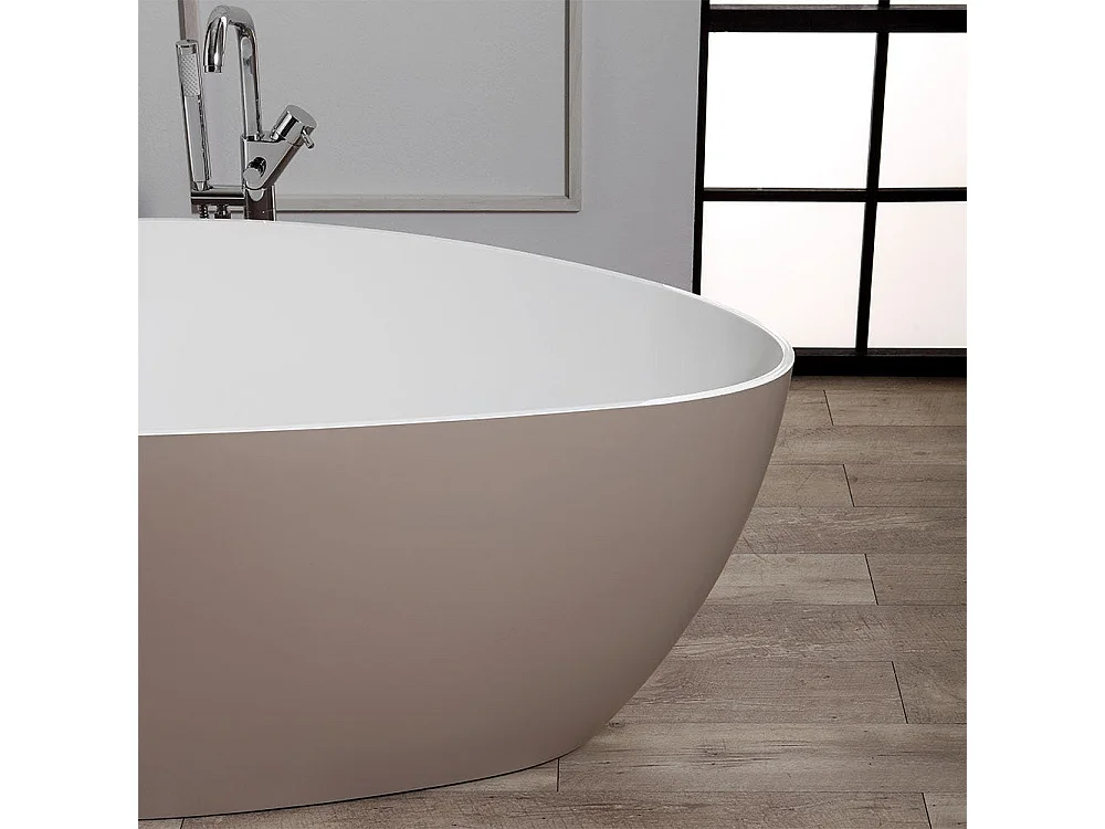 Baignoire Autoportante En Résine Beige | Rachele