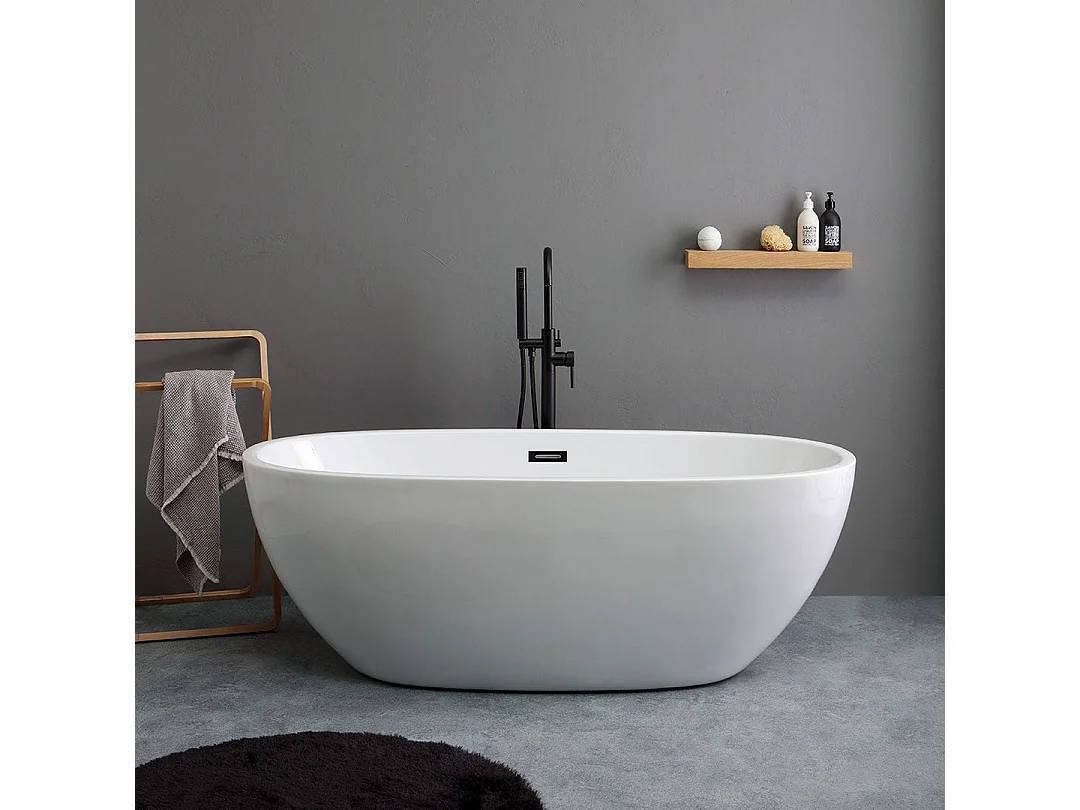 Baignoire Acrylique Blanche Centre De La Pièce | Cassiopea