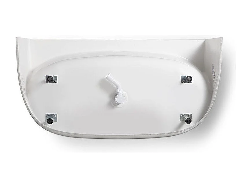 Baignoire Ovale Murale En Résine De Marbre  | Luisa