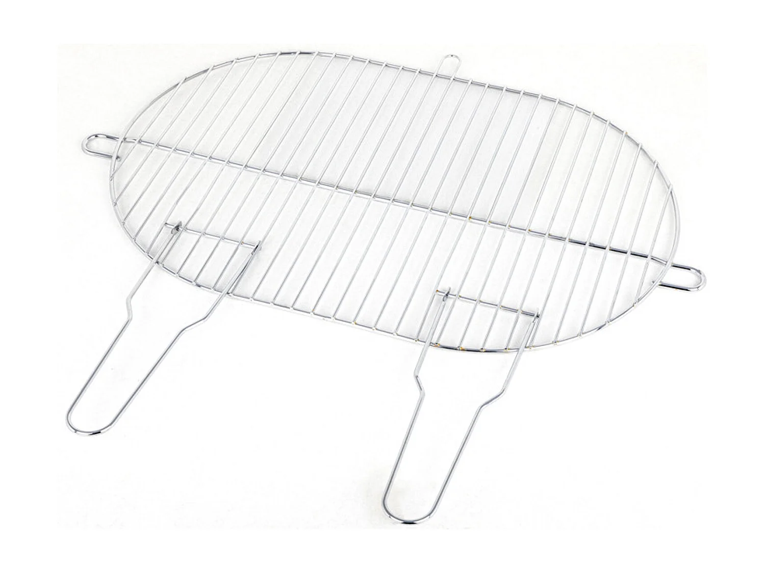 Rejilla simple ovalada de acero cromado - 50,5 x 33 cm