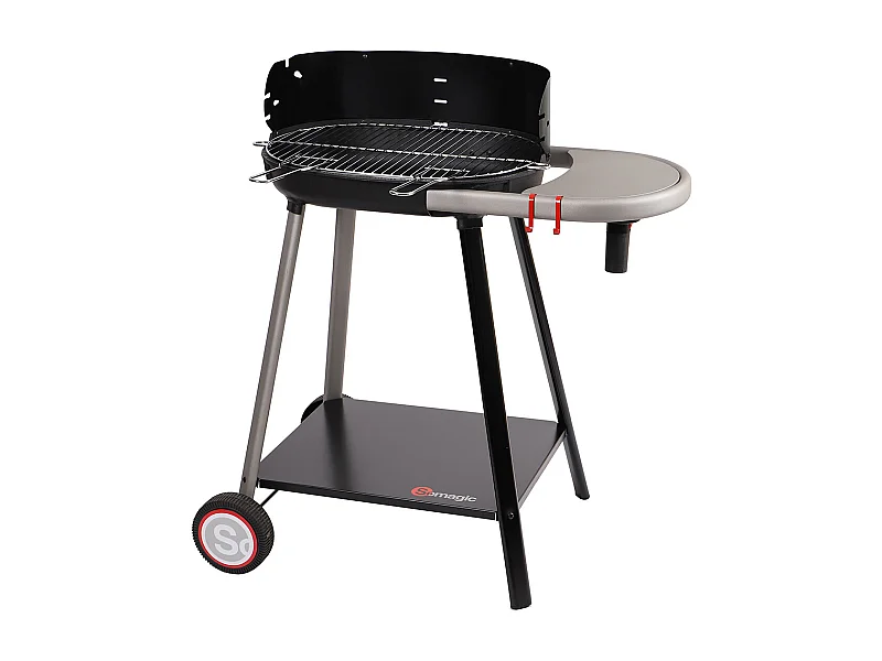 Barbecue à charbon de bois Vulcano 2000 avec cuve en fonte et grille en acier chromé - SOMAGIC