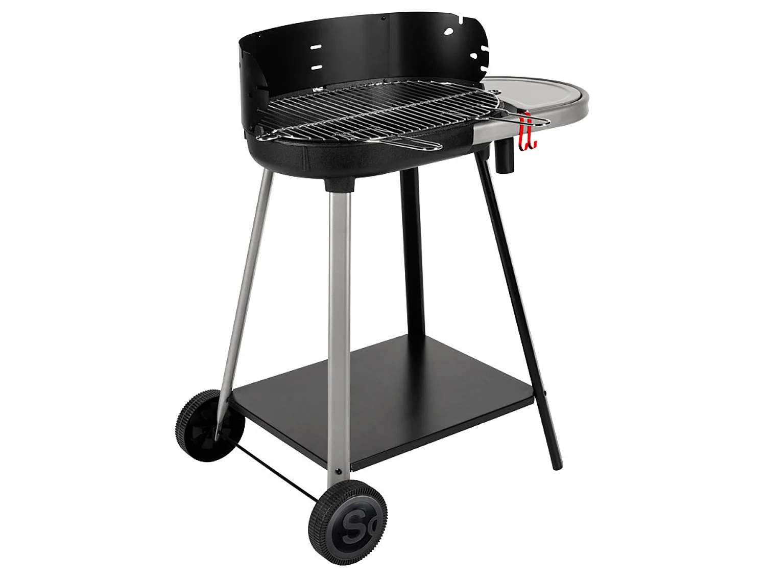 Barbecue à charbon de bois Vulcano 2000 avec cuve en fonte et grille en acier chromé - SOMAGIC