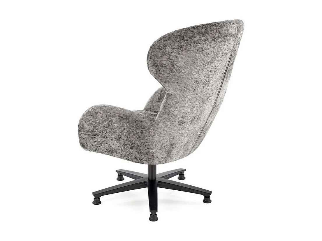 Fauteuil pivotant confort tissu gris, dossier haut Covy