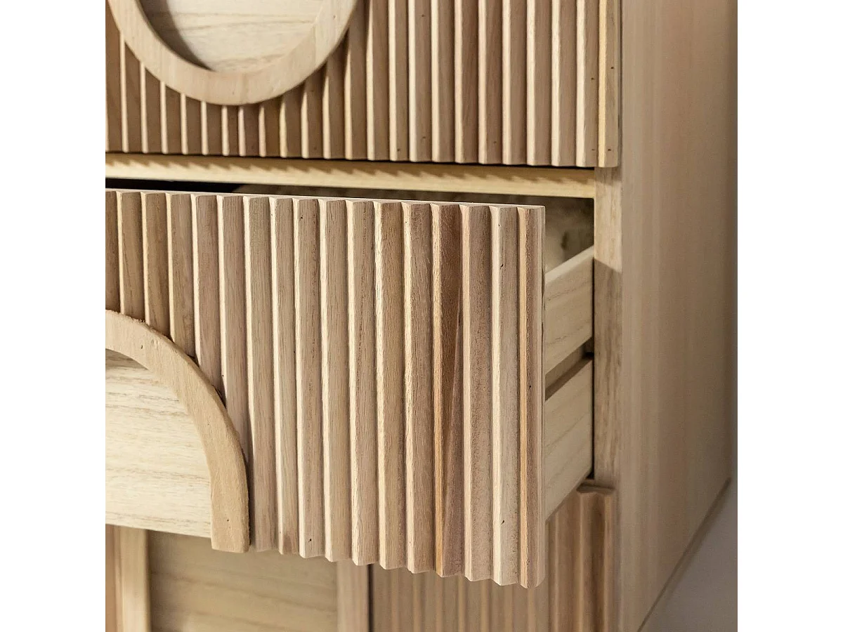 Table de chevet en bois de paulownia Nilo