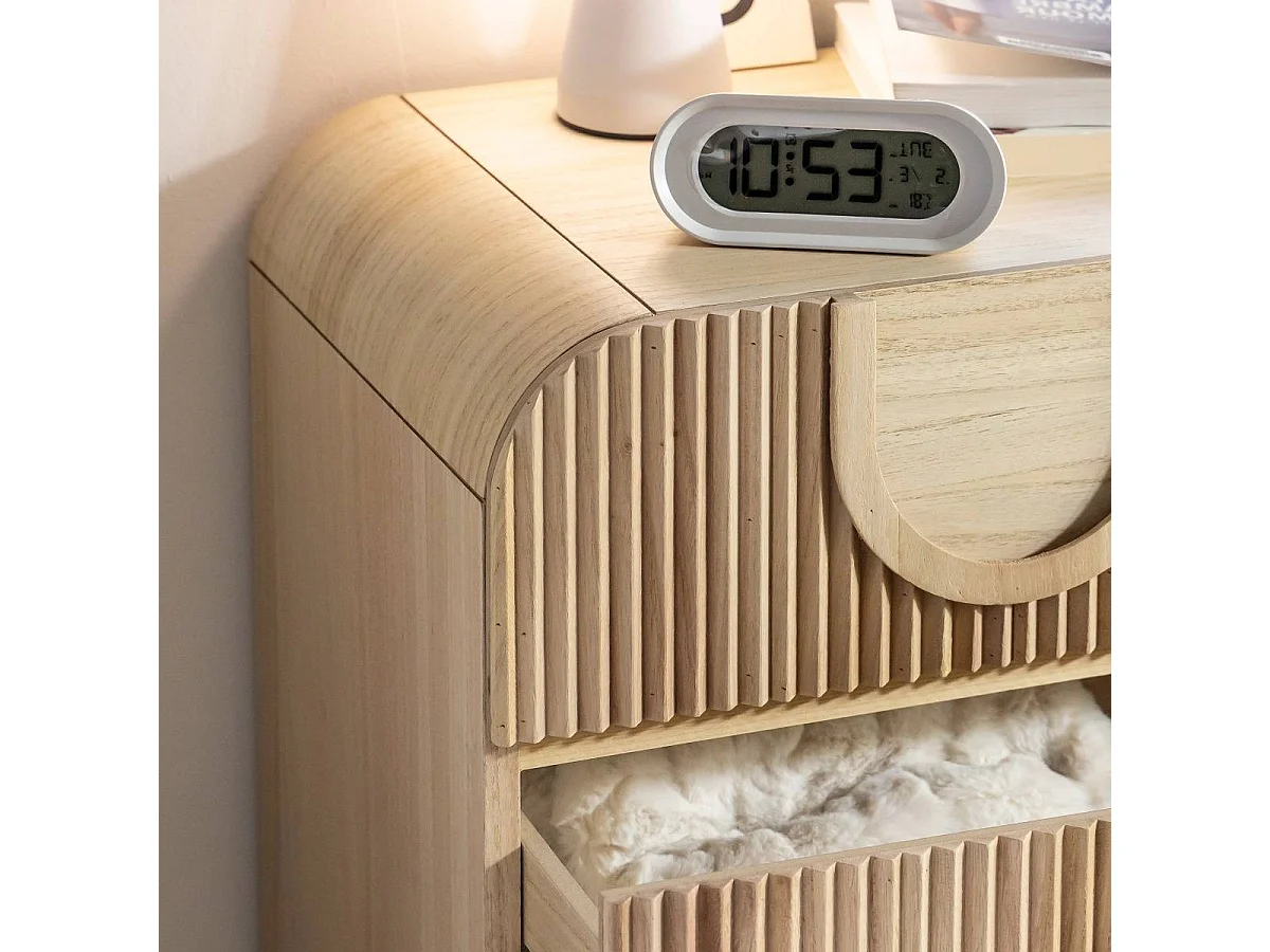 Table de chevet en bois de paulownia Nilo