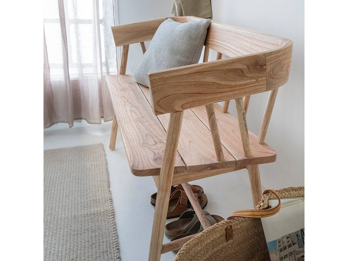 Banc en bois de teck brut June