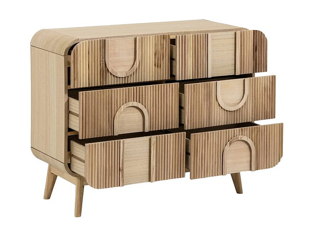 Commode en bois de paulownia Nilo