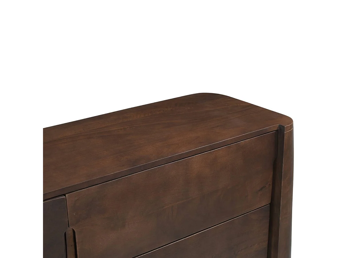 Commode en bois de manguier foncé Liriel