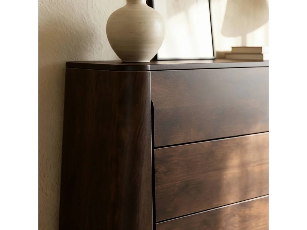 Commode en bois de manguier foncé Liriel