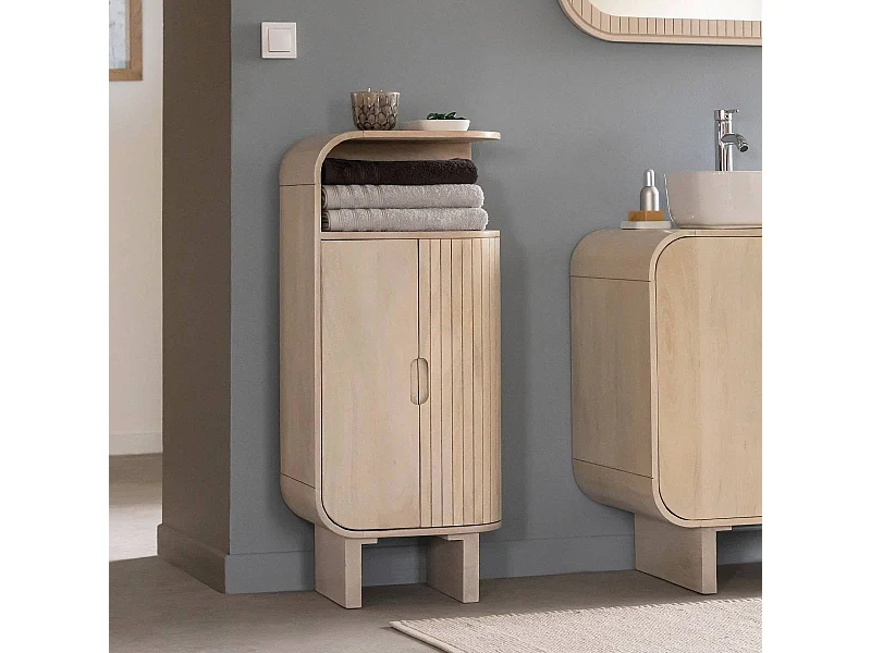 Petite colonne en bois de manguier Yoni