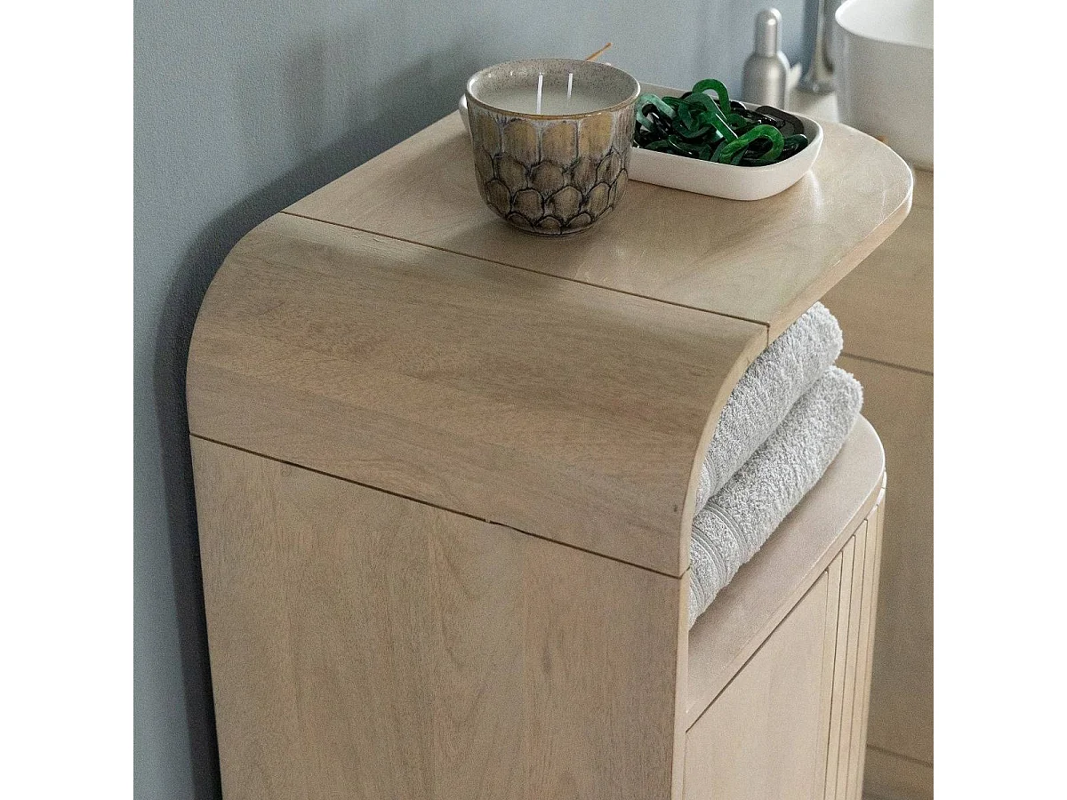 Petite colonne en bois de manguier Yoni