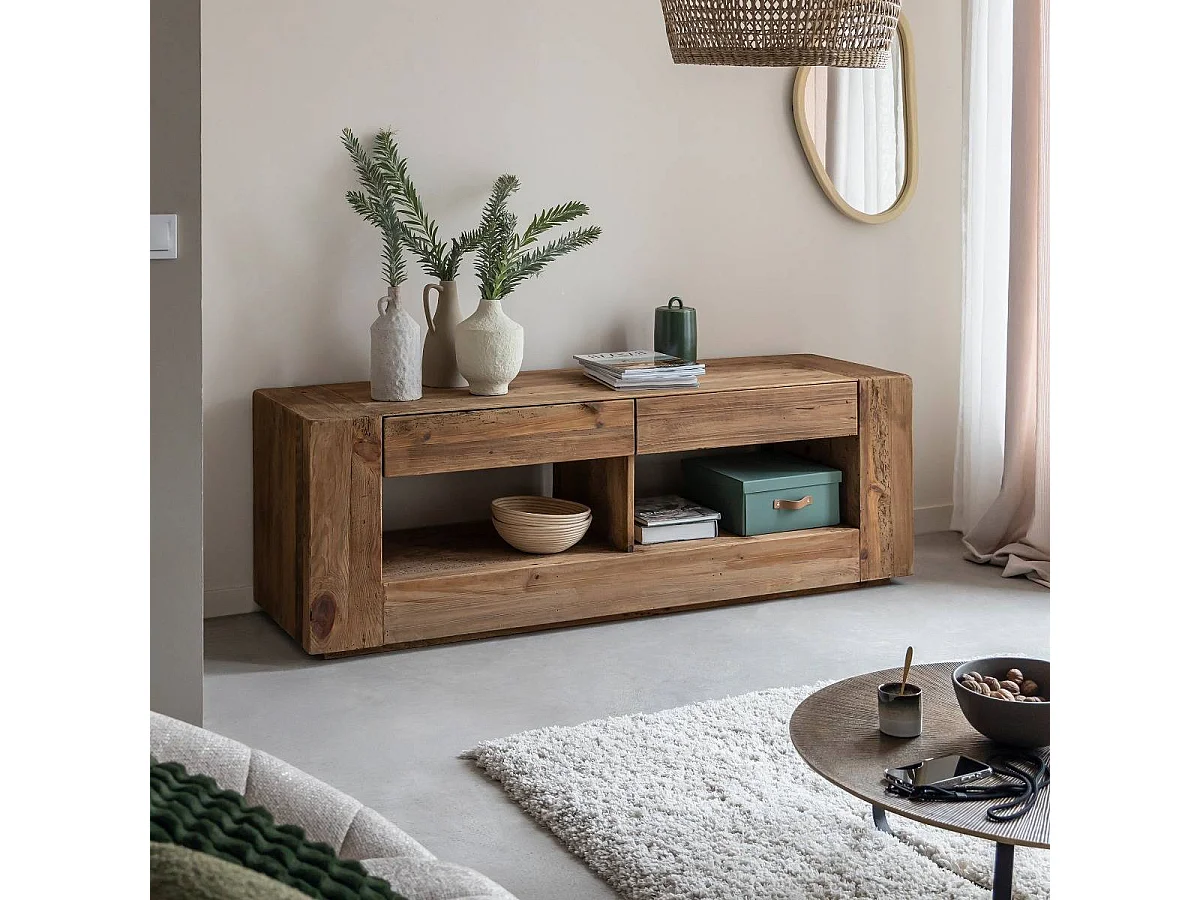 Meuble TV en bois recyclé 170 cm Blaise